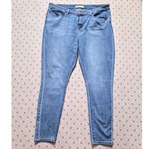 Levi Strauss Signature .Mid Rise Skinny Jeans Women 18M  Blue Denim Waterless‎